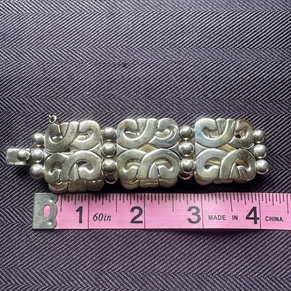 ATI Mexico sterling .925 vintage ornate bracelet - Picture 3 of 3